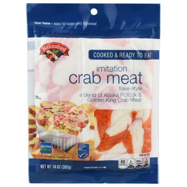Hannaford Flake Style Imitation Crab Meat Fresh