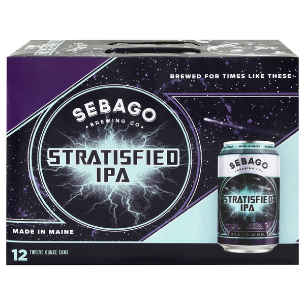 Sebago Brewing Co. Stratisfied IPA Beer - 12 pk