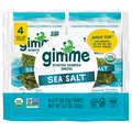 gimMe Organic Sea Salt Roasted Seaweed Snacks - 4 ct