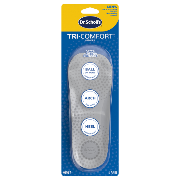 Dr. Scholl's Tri-Comfort Insoles Men's Size 8-12