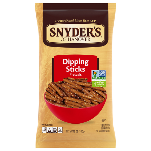 Save on Snyder's of Hanover Dipping Sticks Pretzels Low Fat Order