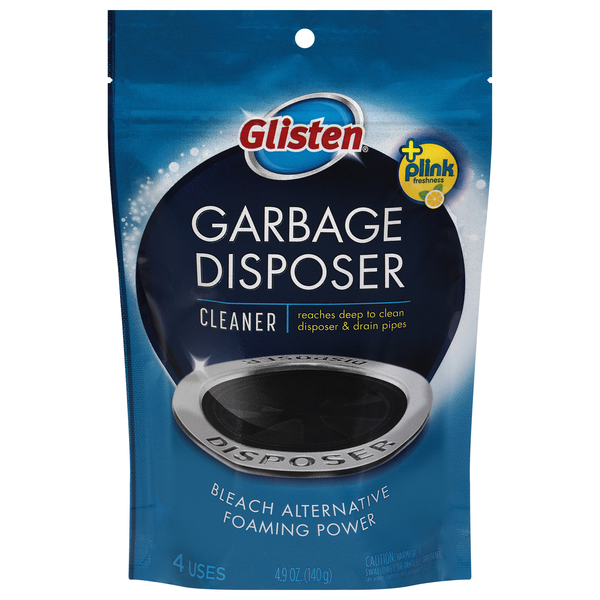 Glisten Lemon Garbage Disposer Cleaner with Bleach Alternative - 4 ct