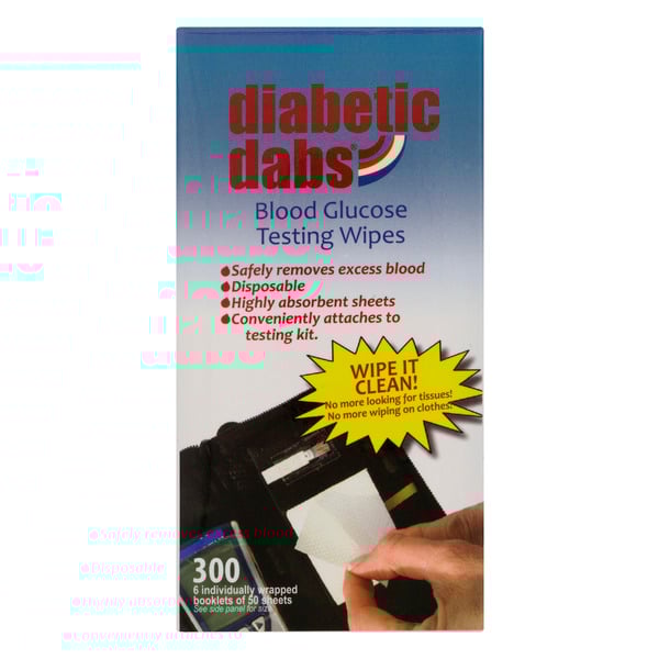 Diabetic Dabs Blood Glucose Testing Wipes