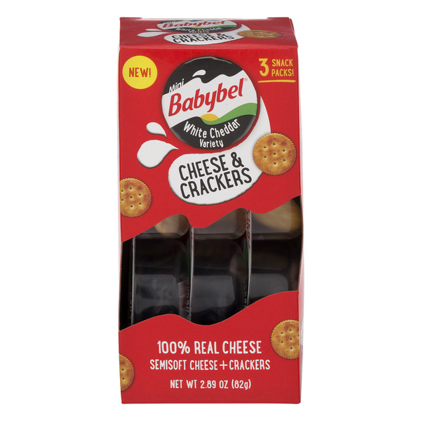 Save on Mini Babybel Variety White Cheddar Cheese & Crackers 3 ct