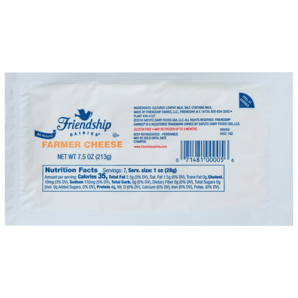 Friendship Dairies All Natural Farmer Cheese