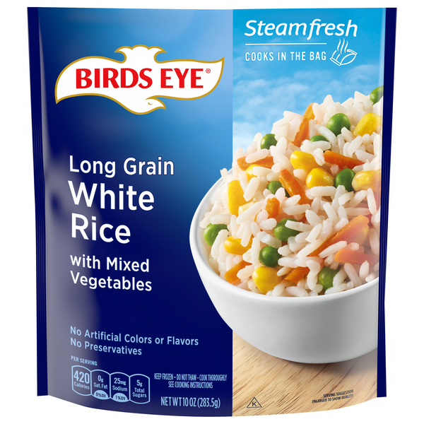 Birds Eye Steamfresh Long Grain White Rice with Mixed Vegetables Frozen
