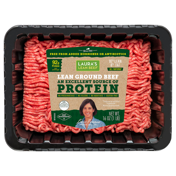 Laura's All Natural 92% Lean 8% Fat Ground Beef