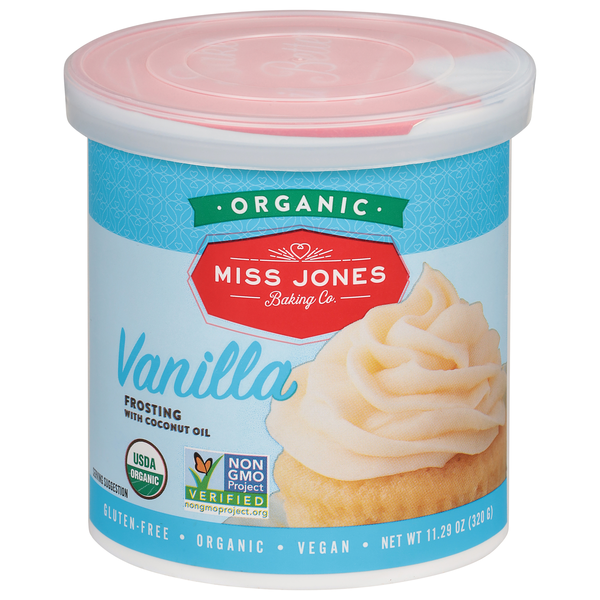 Miss Jones Baking Co. Organic Gluten Free Vanilla Frosting w/Coconut Oil