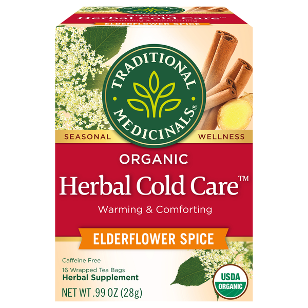 Traditional Medicinals Organic Cold Care Elderflower Spice Herbal Tea Bags