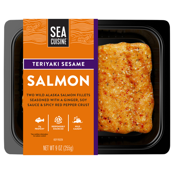 Sea Cuisine Wild Teriyaki Sesame Alaska Salmon Fillets - 2 ct Frozen