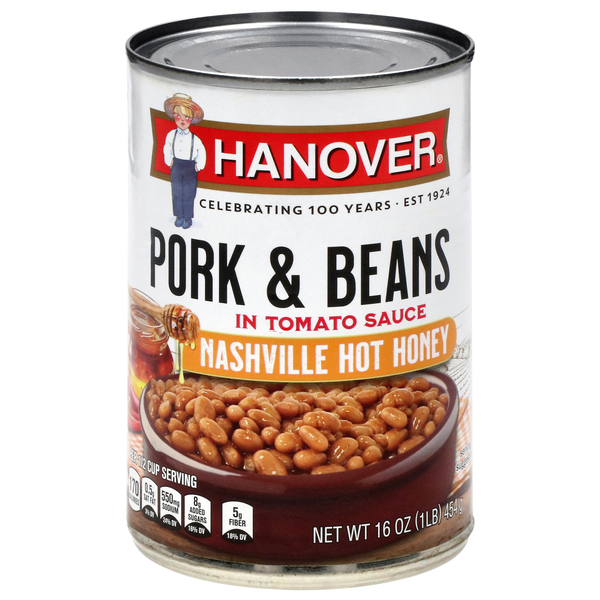 Hanover Nashville Hot Honey Pork & Beans in Tomato Sauce