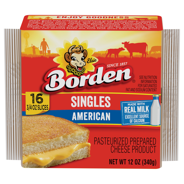 Borden American Cheese Singles - 16 ct