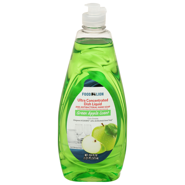 Food Lion Green Apple Ultra Concentrated Dish Liquid & Hand Soap