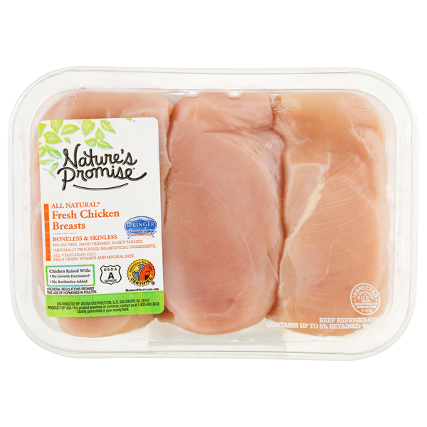 Nature's Promise Natural Boneless Skinless Chicken Breasts Fresh