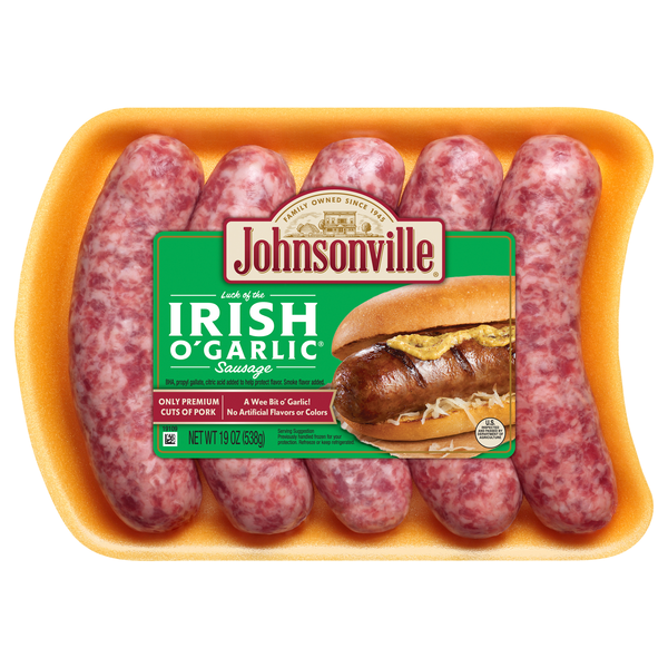 Johnsonville Irish O'Garlic Sausage - 5 ct