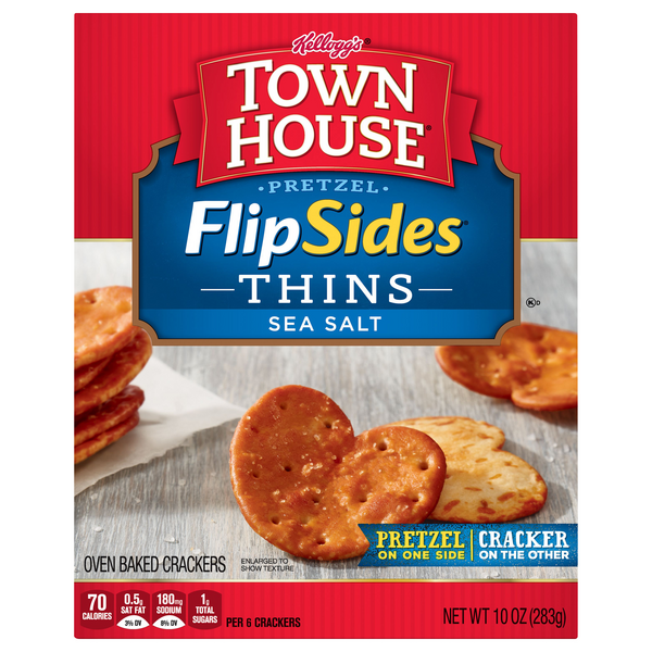 Save on Town House Pretzel FlipSides Thins Crackers Sea Salt Order Online Delivery MARTIN'S