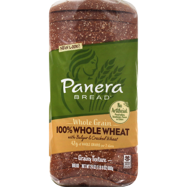 Panera Whole Grain 100% Whole Wheat Bread Sliced