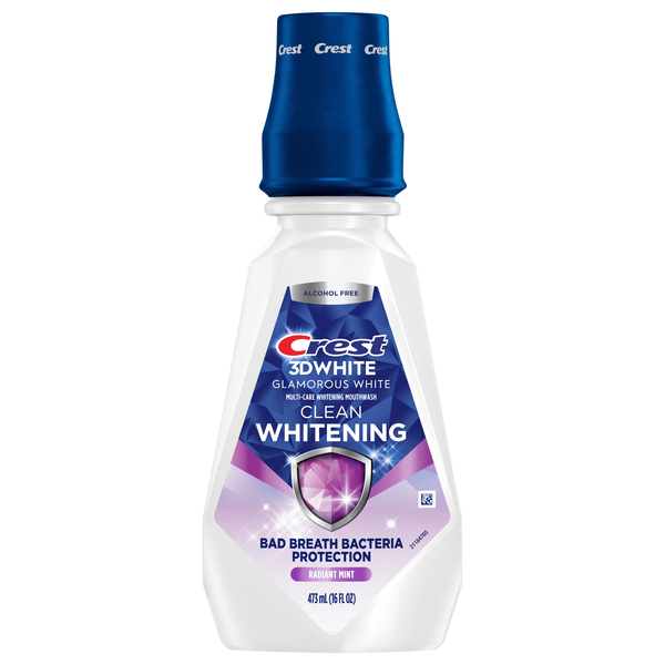Crest 3D White Alcohol Free Radiant Mint Whitening Mouthwash