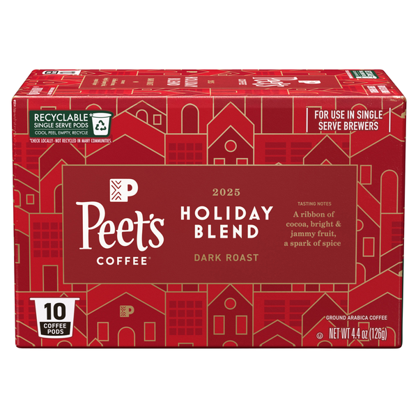 Peet's Holiday Blend Dark Roast K-Cup Coffee Pods
