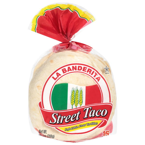 La Banderita Street Taco Soft & Thin Flour Tortillas 4.5 Inch - 16 ct