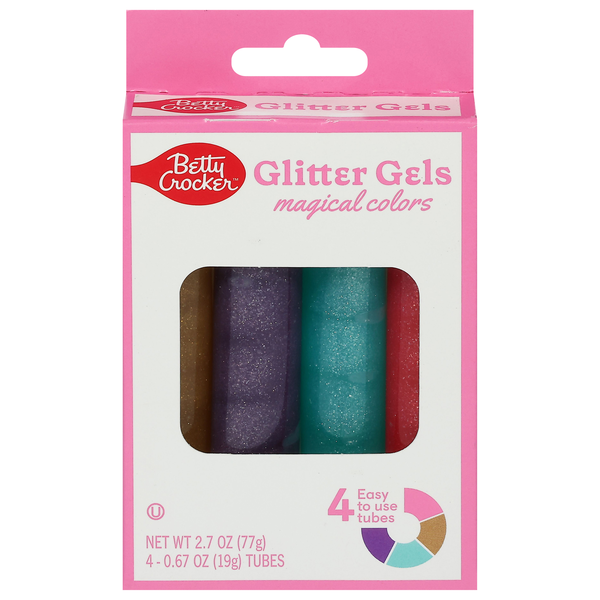 Betty Crocker Magical Colors Glitter Gels - 4 ct