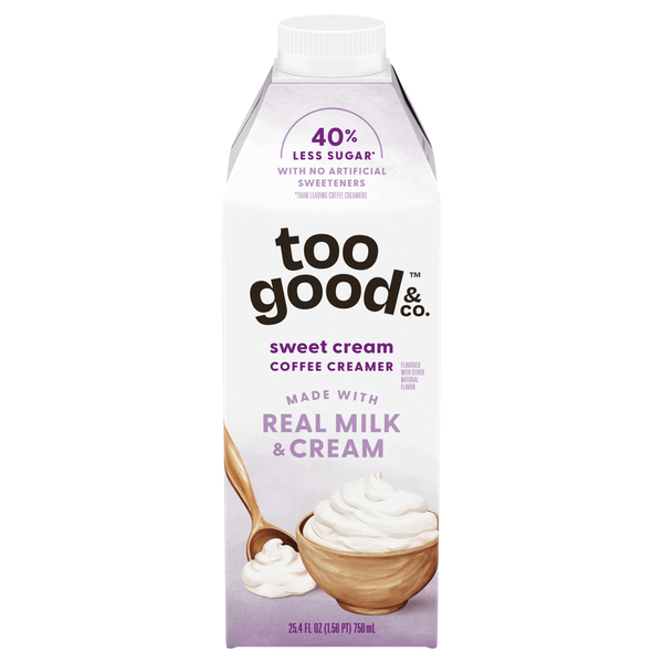 Too Good & Co. Sweet Cream Flavored Coffee Creamer