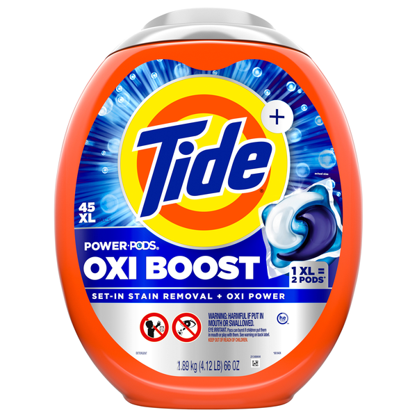 Tide + Oxi Boost Power PODS Laundry Detergent Pacs