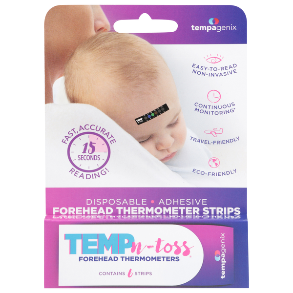 Tempagenix Temp-n-Toss Disposable Forehead Thermometer Strips