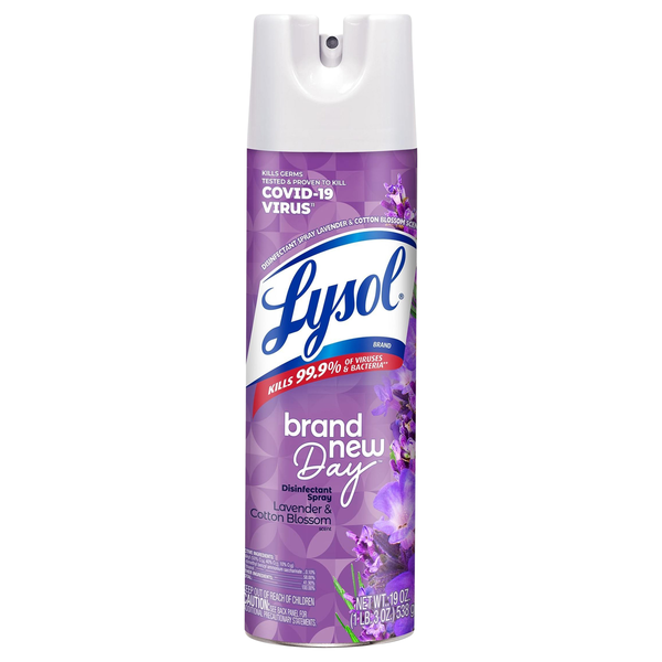 Lysol Brand New Day Lavender & Cotton Blossom Scent Disinfectant Spray