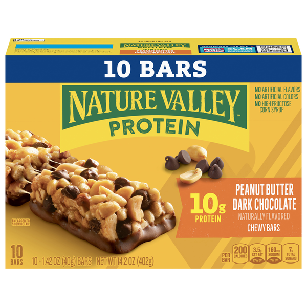 Save on Nature Valley Peanut Butter Dark Chocolate 10g Protein Chewy