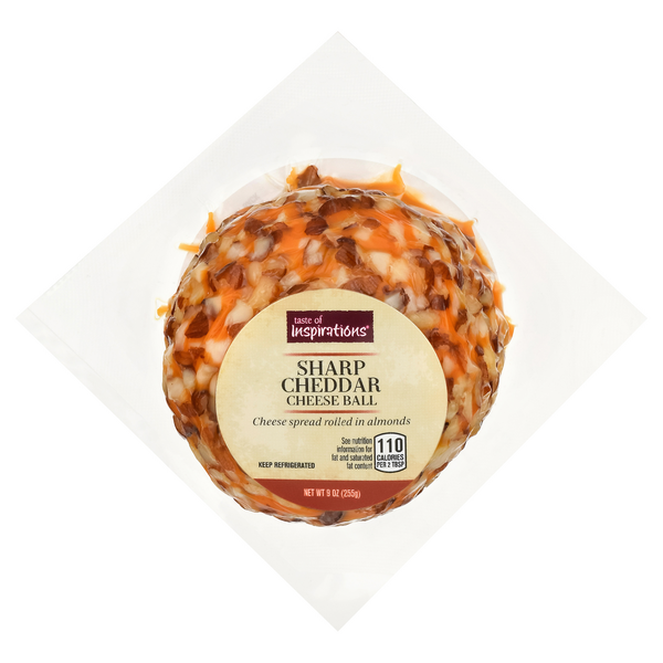 Taste of Inspirations Sharp Cheddar Spreadable Cheese Ball with Almonds