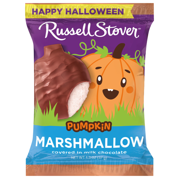 Russell Stover Marshmallow Milk Chocolate Halloween Candy Pumpkin