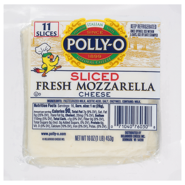 Polly-O Fresh Mozzarella Cheese Sliced - 11 ct