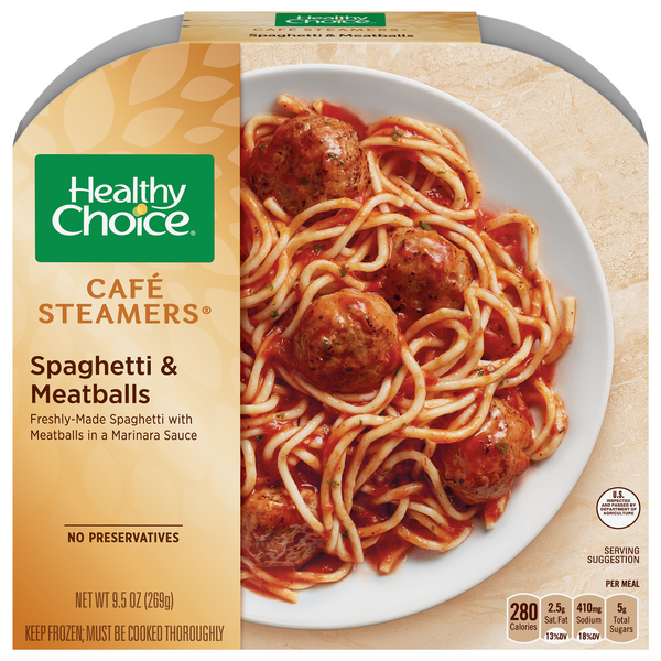 Save on Healthy Choice Cafe Steamers Spaghetti & Meatballs Order Online