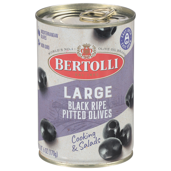 Bertolli Mediterranean Large Pitted Ripe Black Olives