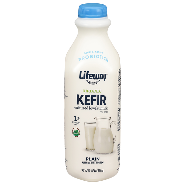 Lifeway Organic Probiotic Low Fat Unsweetened Plain Kefir