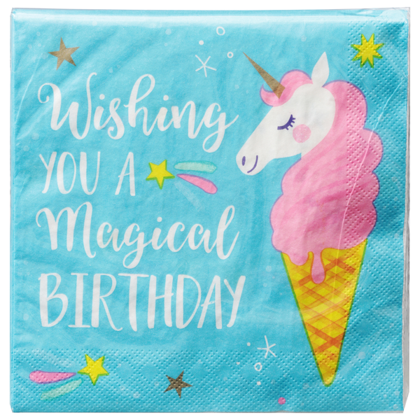 Party Creations Unicorn Galaxy Luncheon Napkins 2-Ply