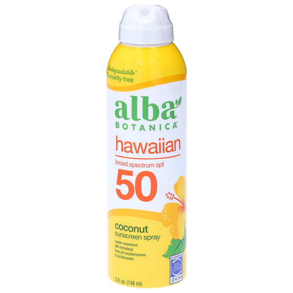 Alba Botanica Hawaiian Sunscreen Clear Spray Nourishing Coconut SPF 50