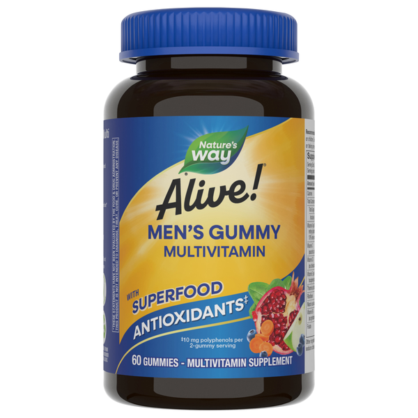 Nature's Way Alive! Men's Multivitamin Gummy Orchard Fruits Garden Veggie