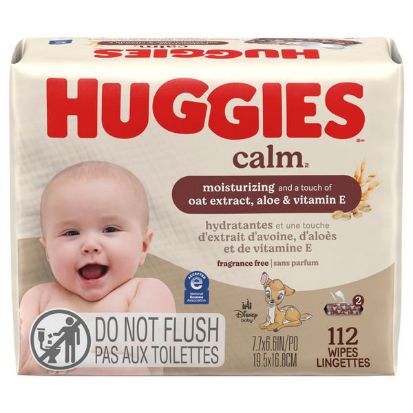 Huggies Calm Sensitive Skincare Fragrance Free Baby Wipes Pop-Top - 2 pk