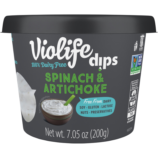 Save on Violife Dairy Free Vegan Spinach & Artichoke Dip Order Online