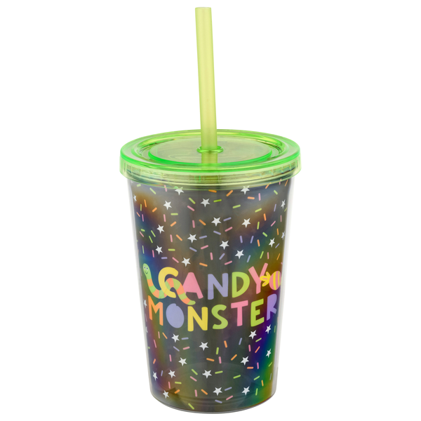 Smart Living Halloween Straw Tumbler Candy Monster
