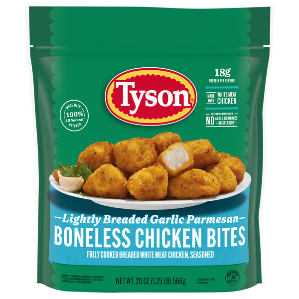 Tyson Lightly Breaded Garlic Parmesan Boneless Chicken Bites Frozen