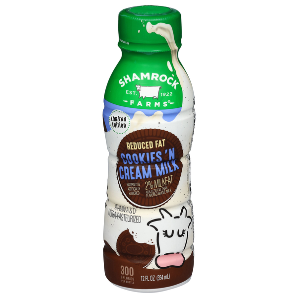 Shamrock Farms 2% Reduced Fat Cookies N' Cream Milk