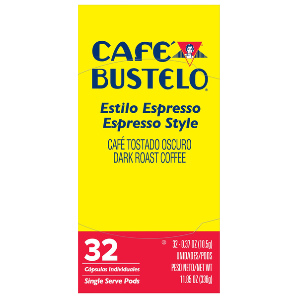 Cafe Bustelo Espresso Style Dark Roast K-Cup Coffee Pods