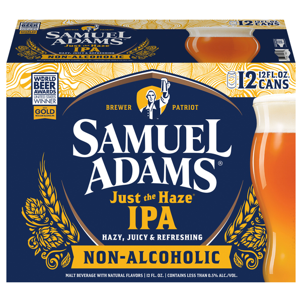 Samuel Adams Just the Haze IPA Non-Alcoholic Beer - 12 pk