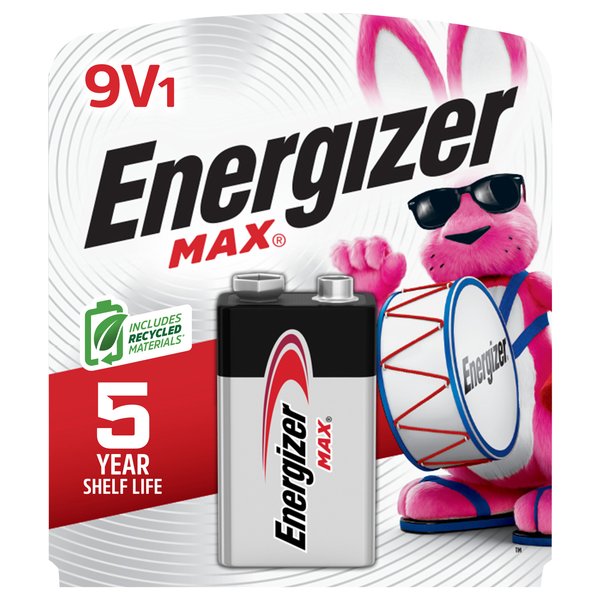 Energizer Max + Powerseal Battery 9 Volt