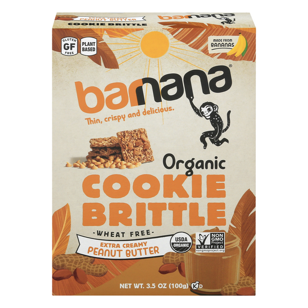 Barnana Cookie Brittle Extra Creamy Peanut Butter Organic Gluten Free