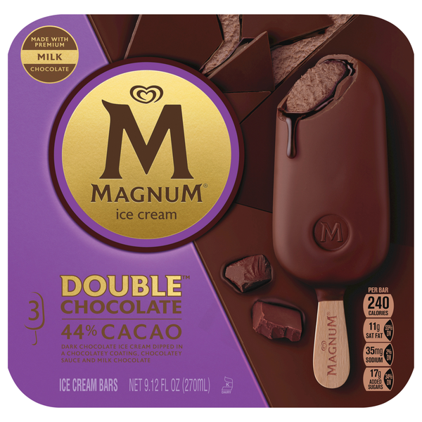 Magnum Double Chocolate Ice Cream Bars - 3 ct