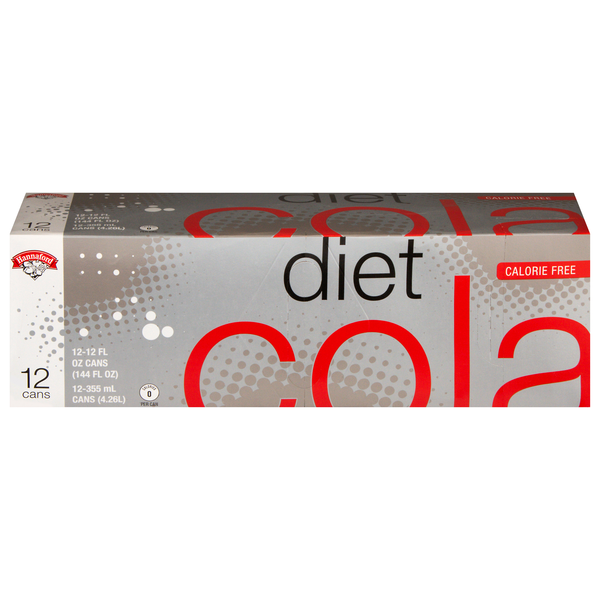 Hannaford Diet Cola Soda - 12 pk